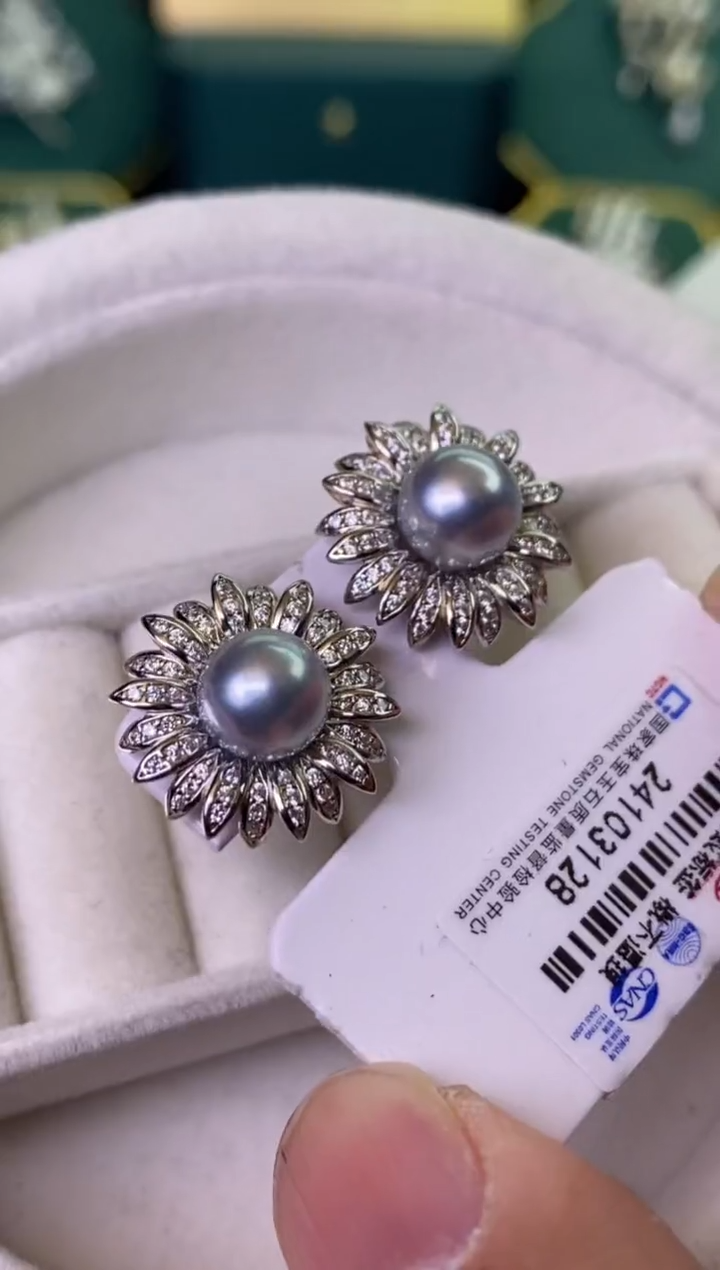 【闪购商品】海水珍珠颈饰银S925镶嵌8-*9