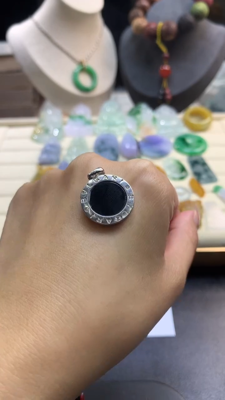 【闪购商品】翡翠颈饰银S925镶嵌翡翠