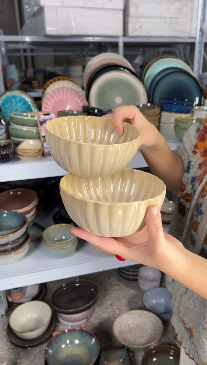 陶瓷外贸尾货瑕疵满20包邮X2米饭碗新品