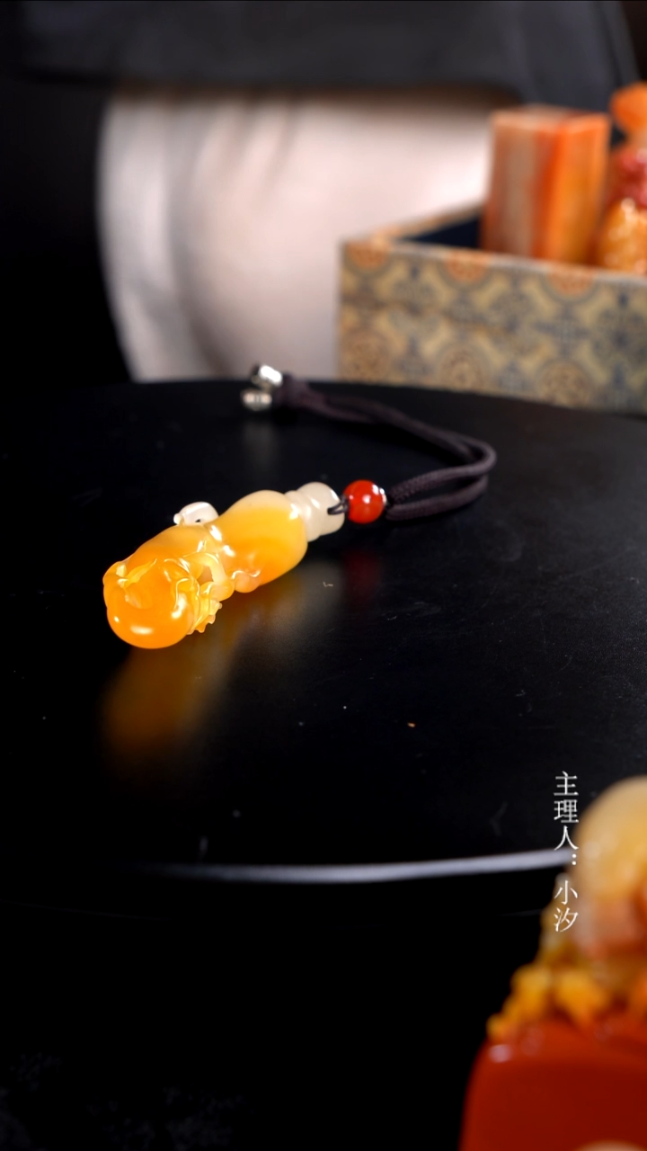 寿山石出*人参手把件