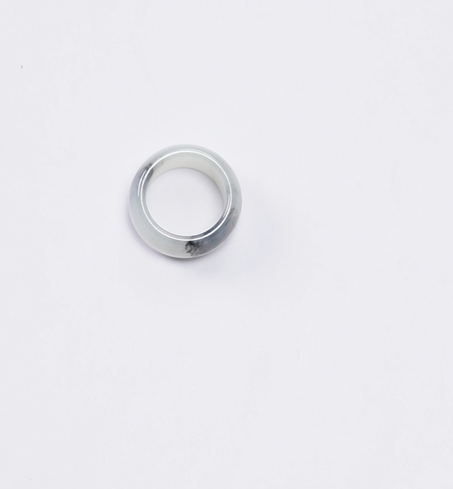 【吉玉-LJ】新疆和田玉点墨青花扳指16.9mm