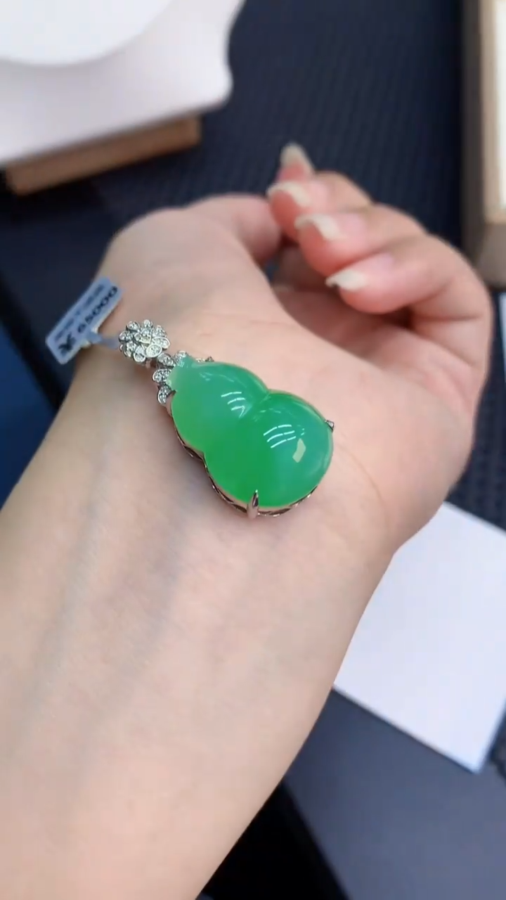 【闪购商品】翡翠颈饰18K金镶嵌            8