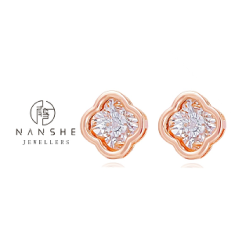 NANSHE/南奢 四叶花耳钉经典百搭简约精致