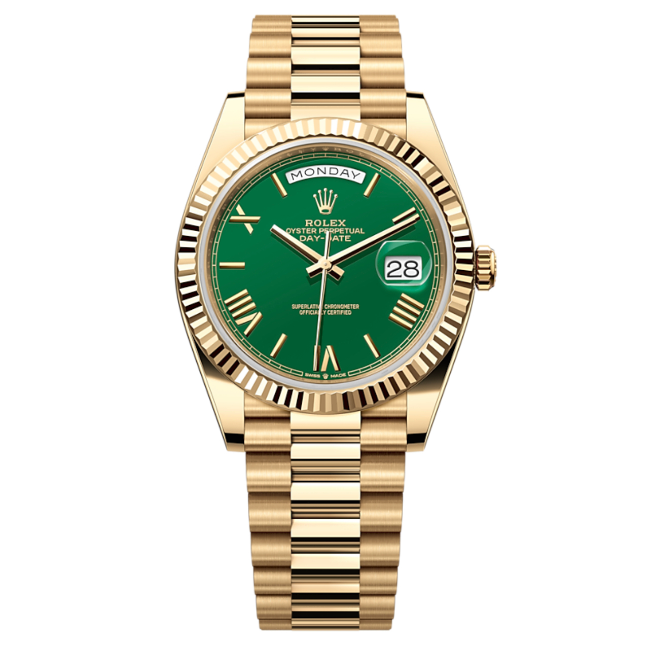 未使用 Rolex/劳力士 /全套/型号/228238-0061赌桌绿（8月卡）