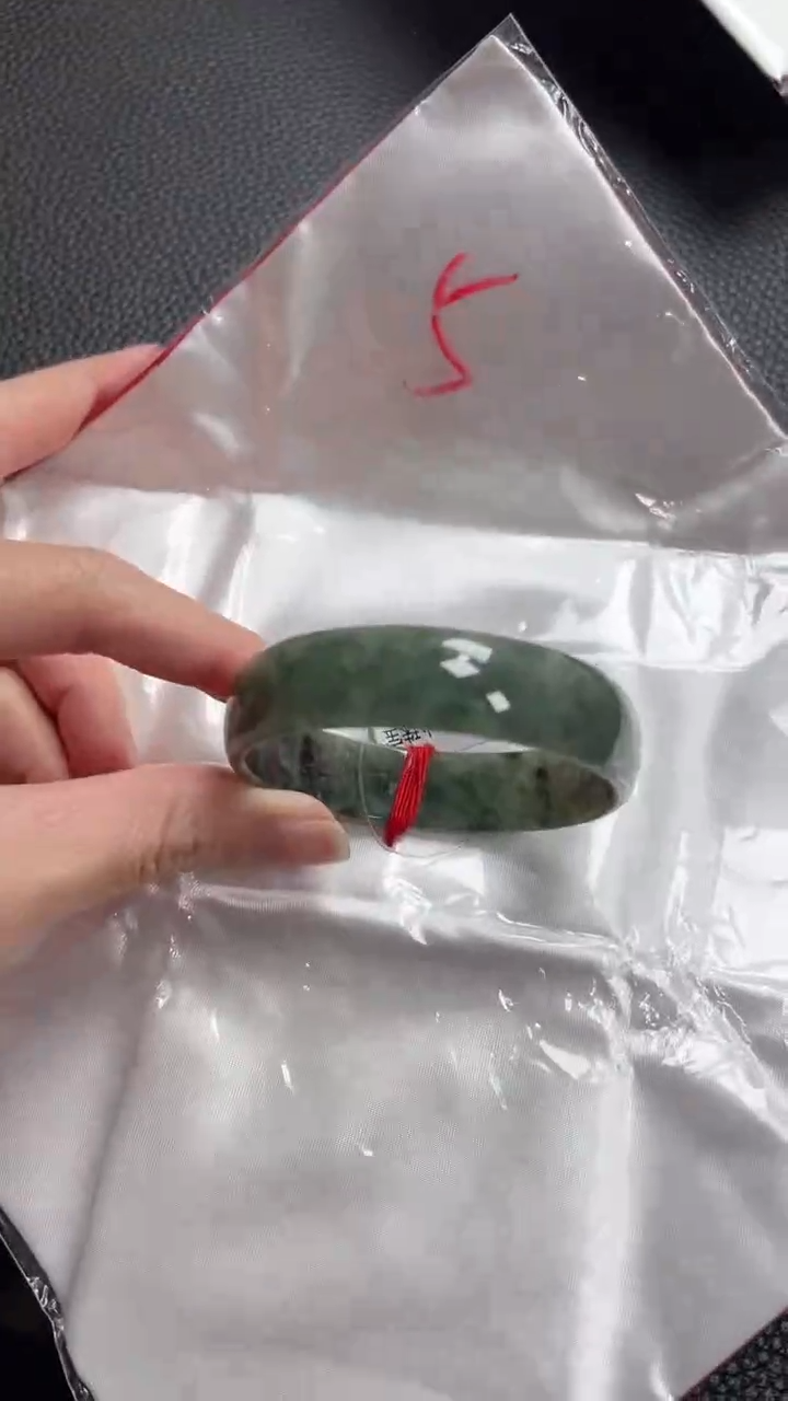 【闪购商品】翡翠手镯未镶嵌圈口53.8