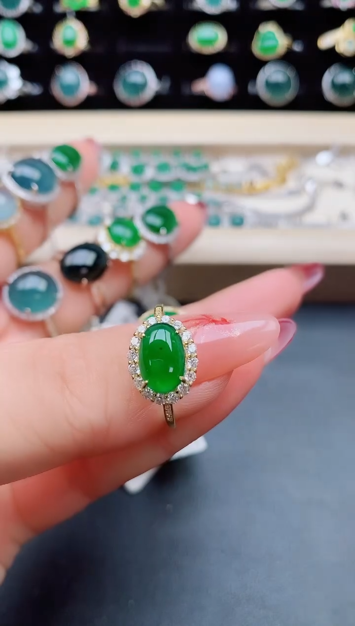 【闪购商品】翡翠戒指银S925镶嵌50805580