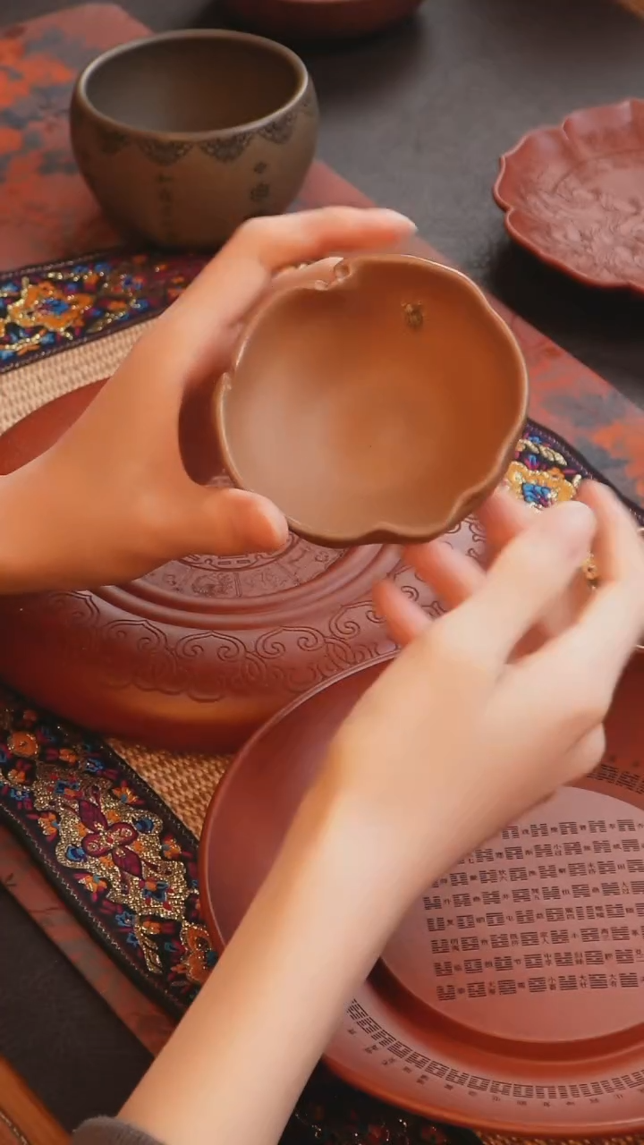 紫砂茶叶罐青蛙主人杯