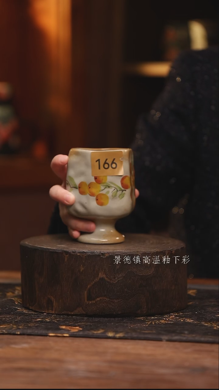 陶瓷景德镇高温釉下手绘陶瓷@L166@