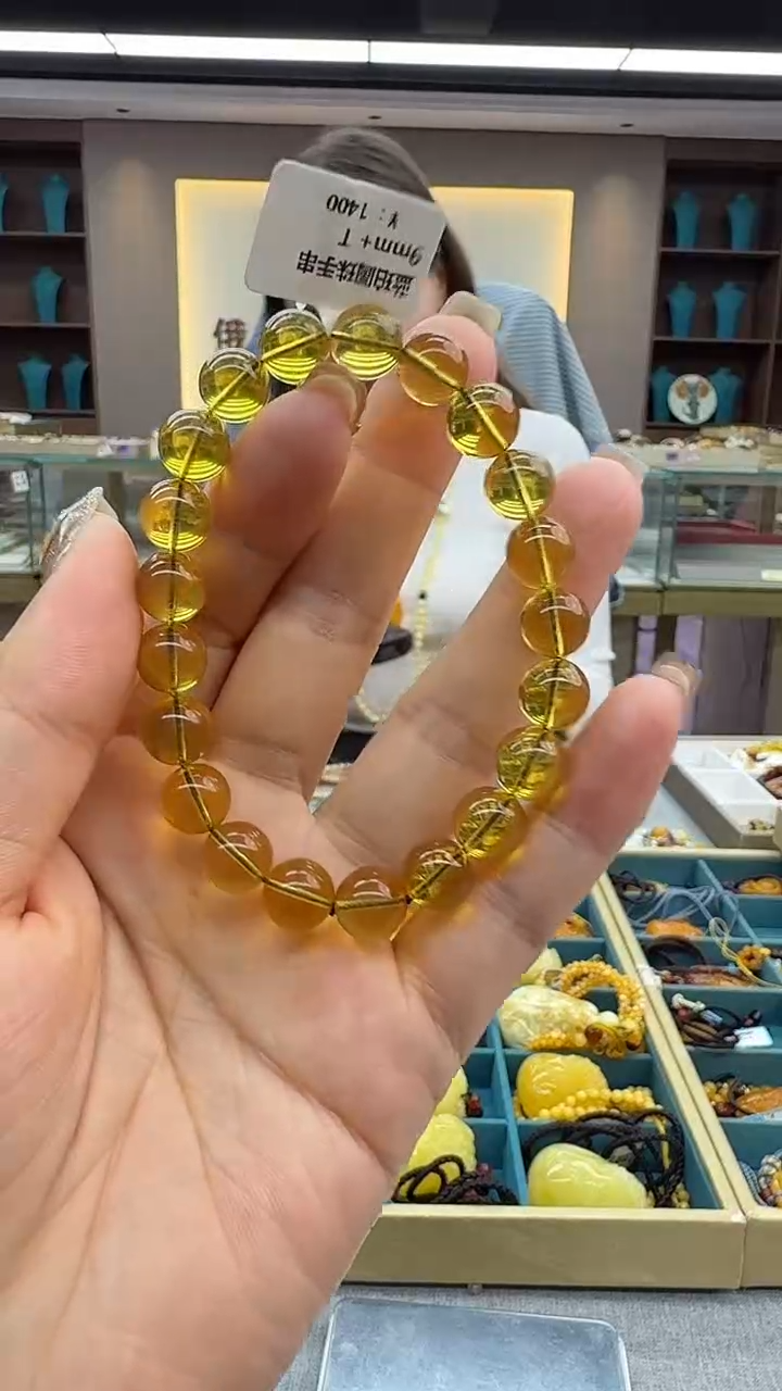 手链琥珀未镶嵌66秒拍号 假一罚三 9mm