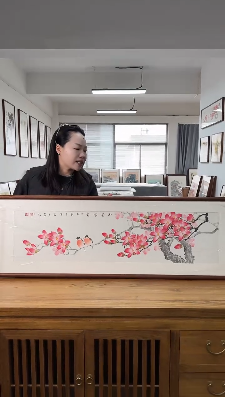 书法韦传泉-玉兰-40*123尺寸手绘同款