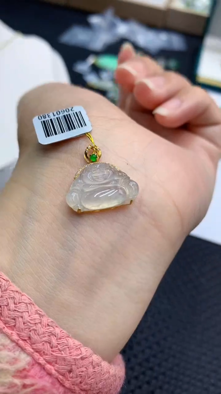 【闪购商品】翡翠颈饰18K金镶嵌            8