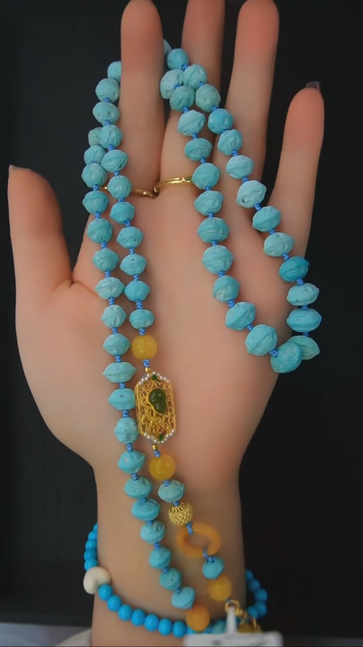 【闪购商品】绿松石项链银S925镶嵌发货一件