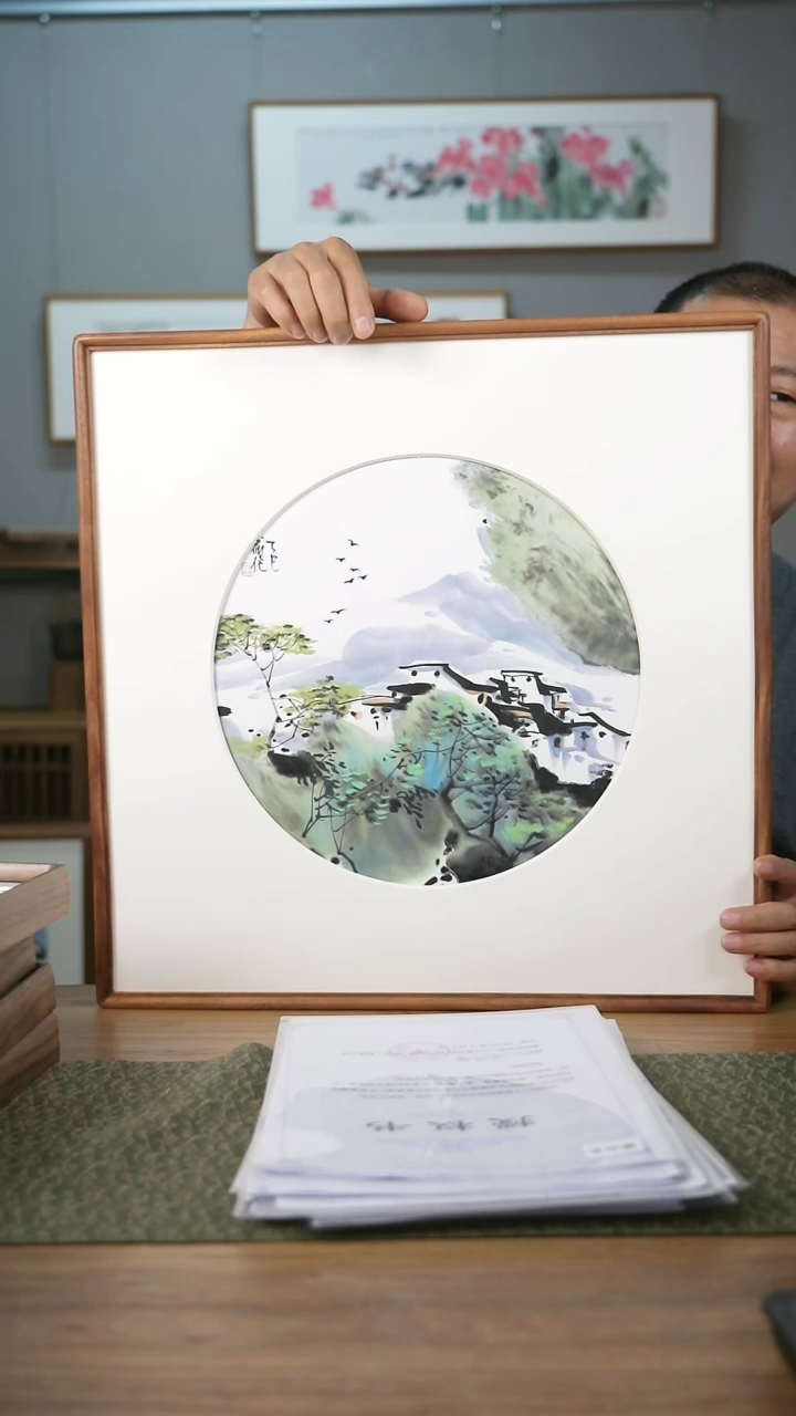 书法协会会员老师带框作品-