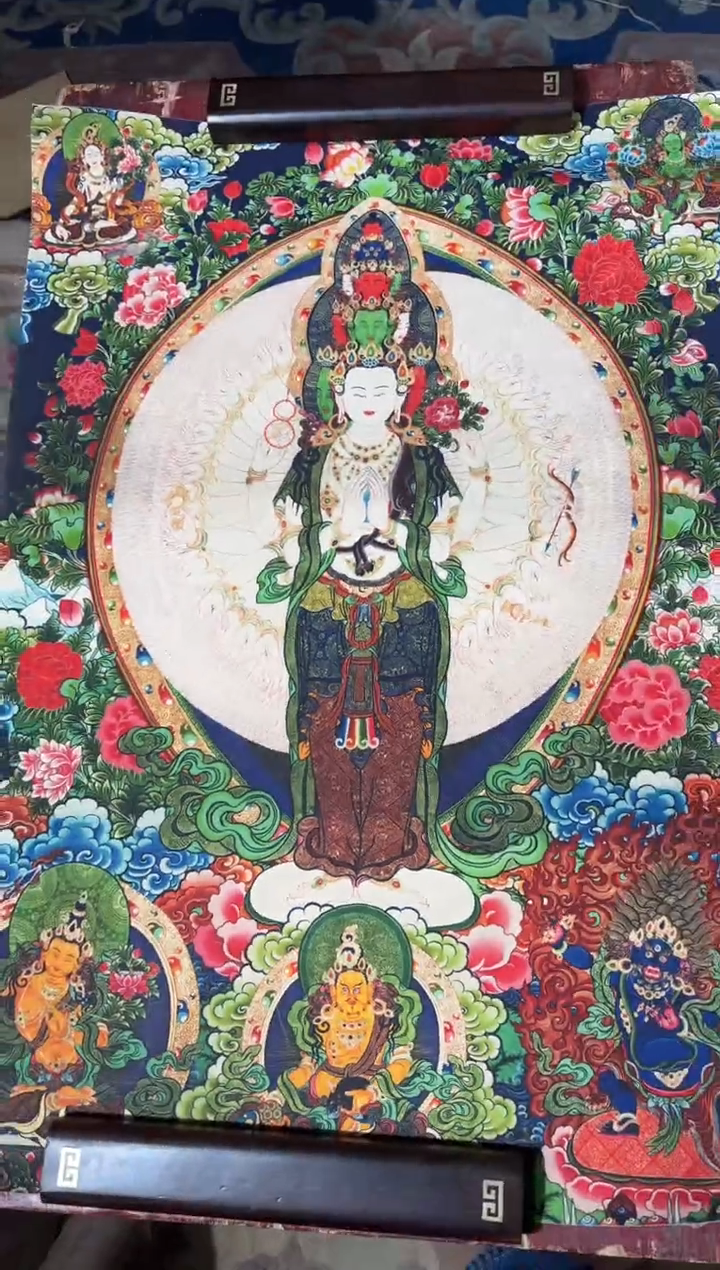 卷轴画龙妹的唐卡tk16