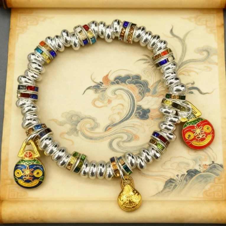 925银手链 吞金兽盘缠手链