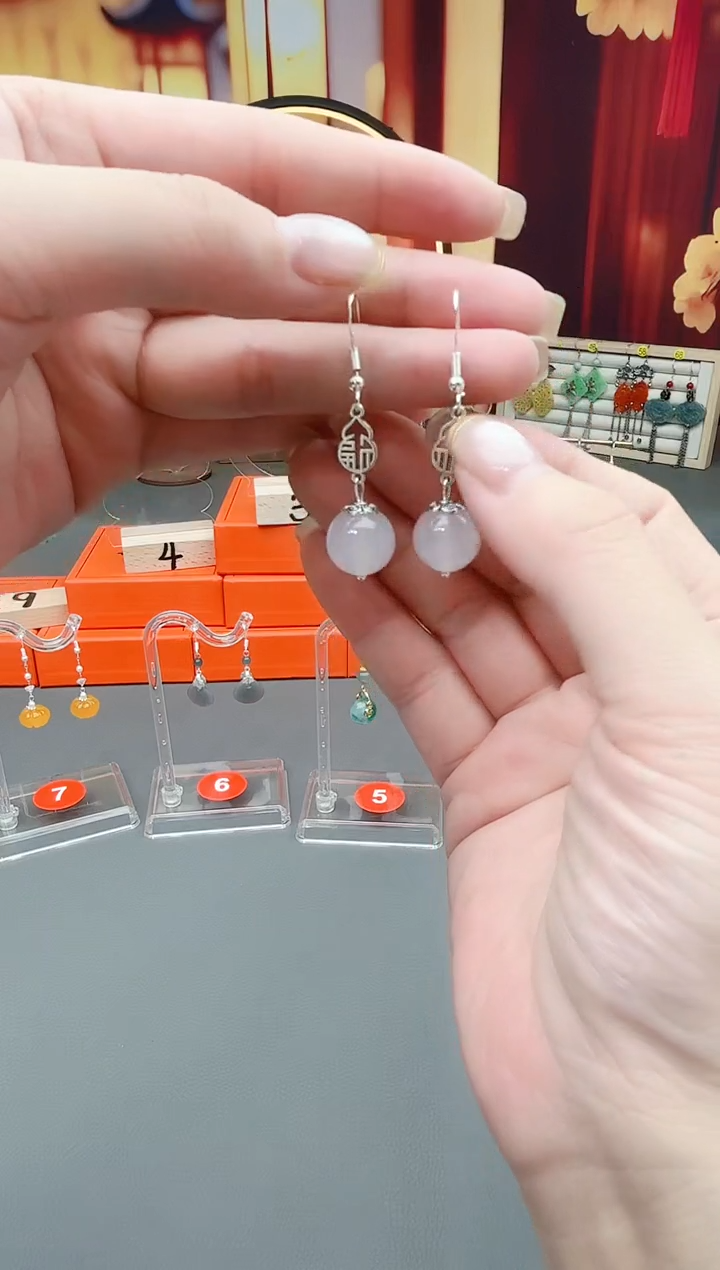 未镶嵌耳钉玛瑙/玉髓522