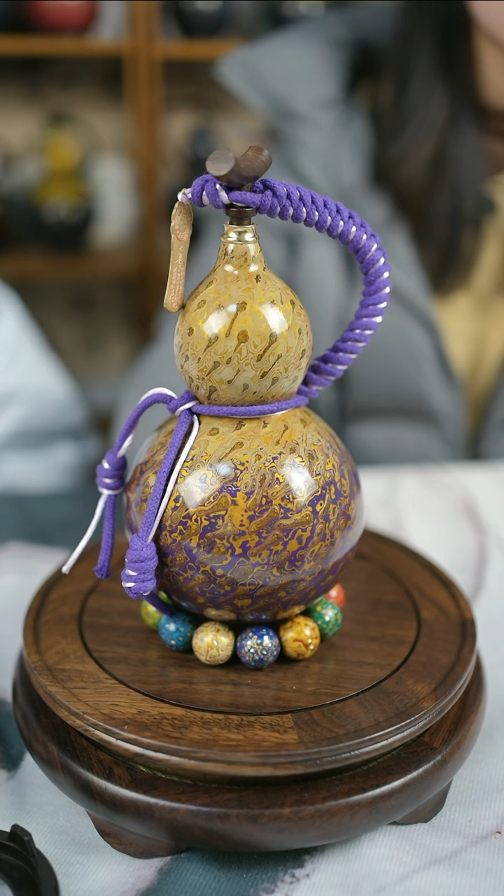 【闪购商品】精品大漆酒葫芦送漏斗网兜