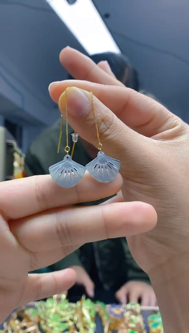 【闪购商品】翡翠耳饰合金381翡翠耳线