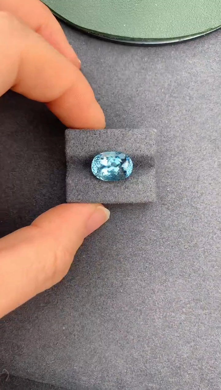 【闪购商品】海蓝宝石裸石未镶嵌5.7ct海蓝宝