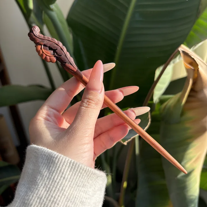天然雷桃木簪木作饰品