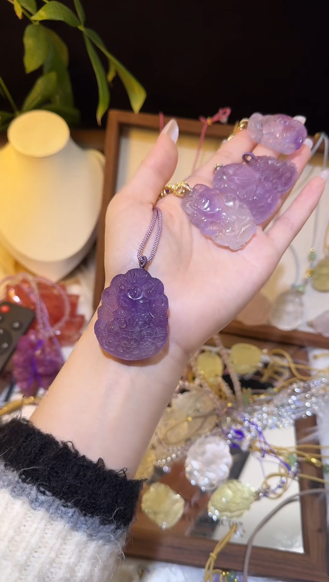 吊坠(赠链)未镶嵌水晶九紫离火狐编绳款