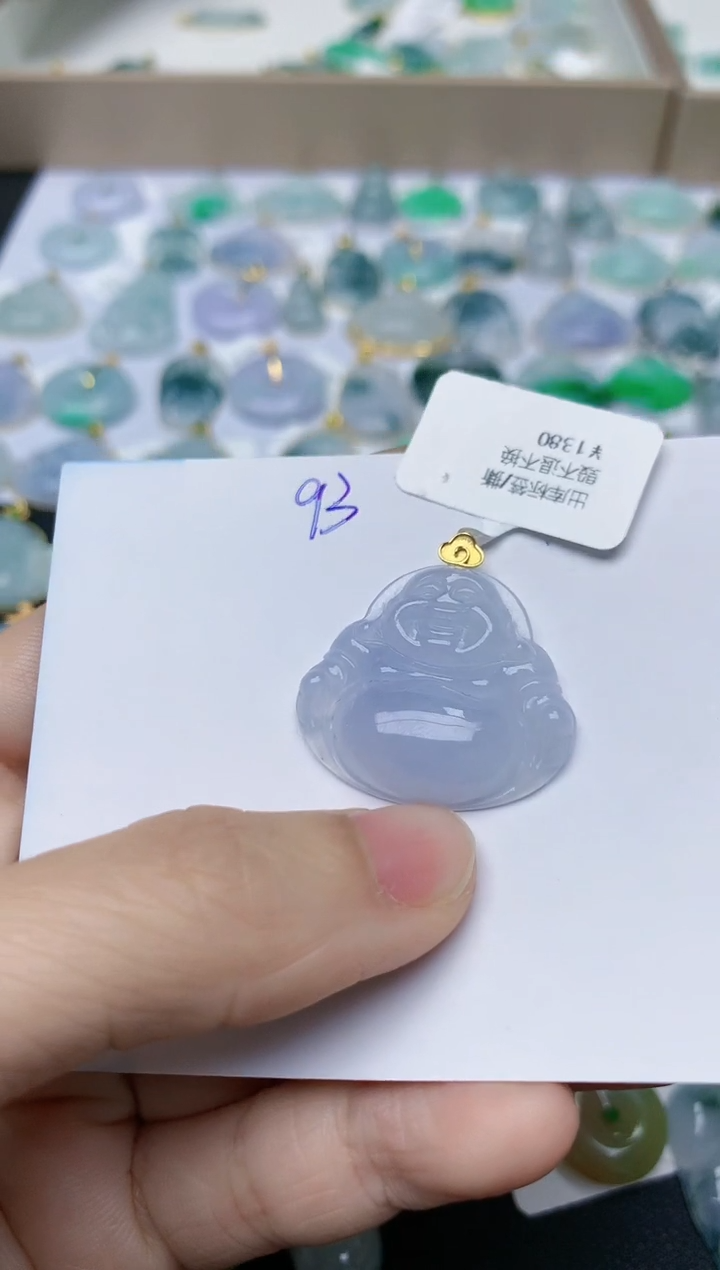 【闪购商品】翡翠颈饰18K金镶嵌天然翡翠A货    93