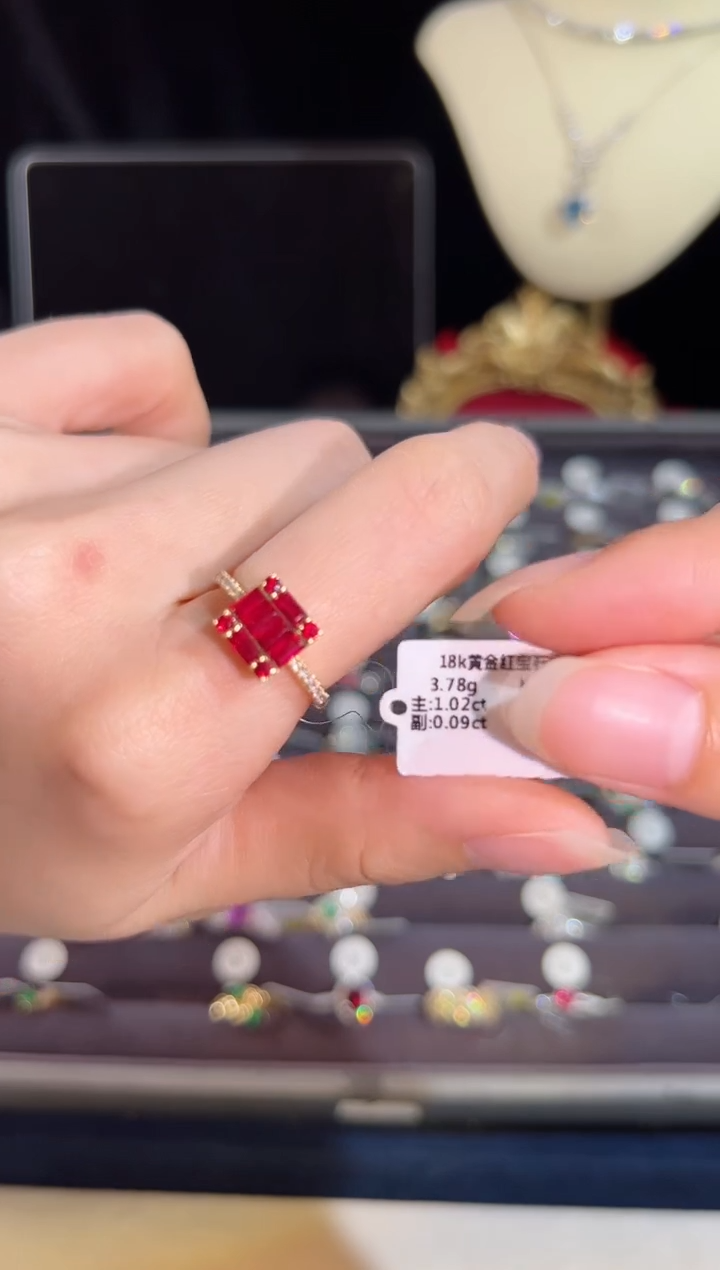 【闪购商品】红宝石戒指18K金镶嵌BR16059#-Y#138