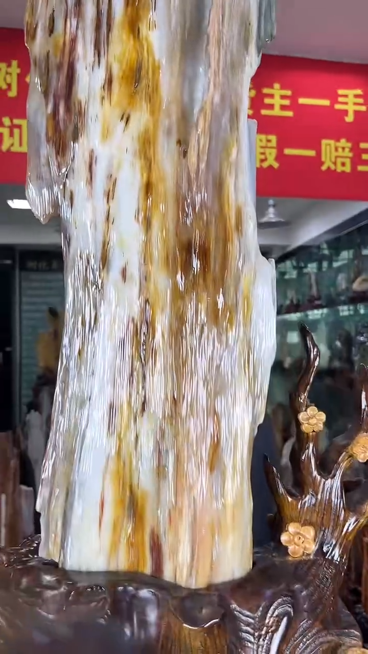 未镶嵌珠宝奇石硅化玉缅甸天然树化玉摆件