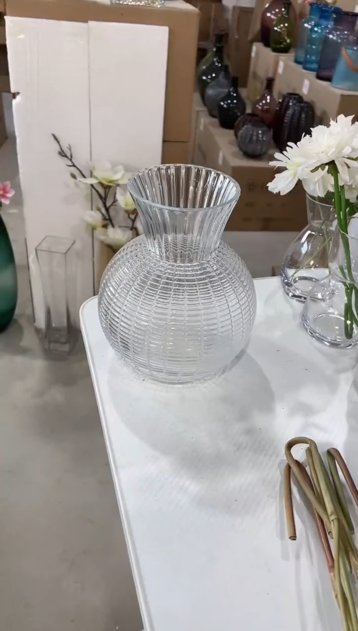 【闪购商品】无铅玻璃透明网格球形