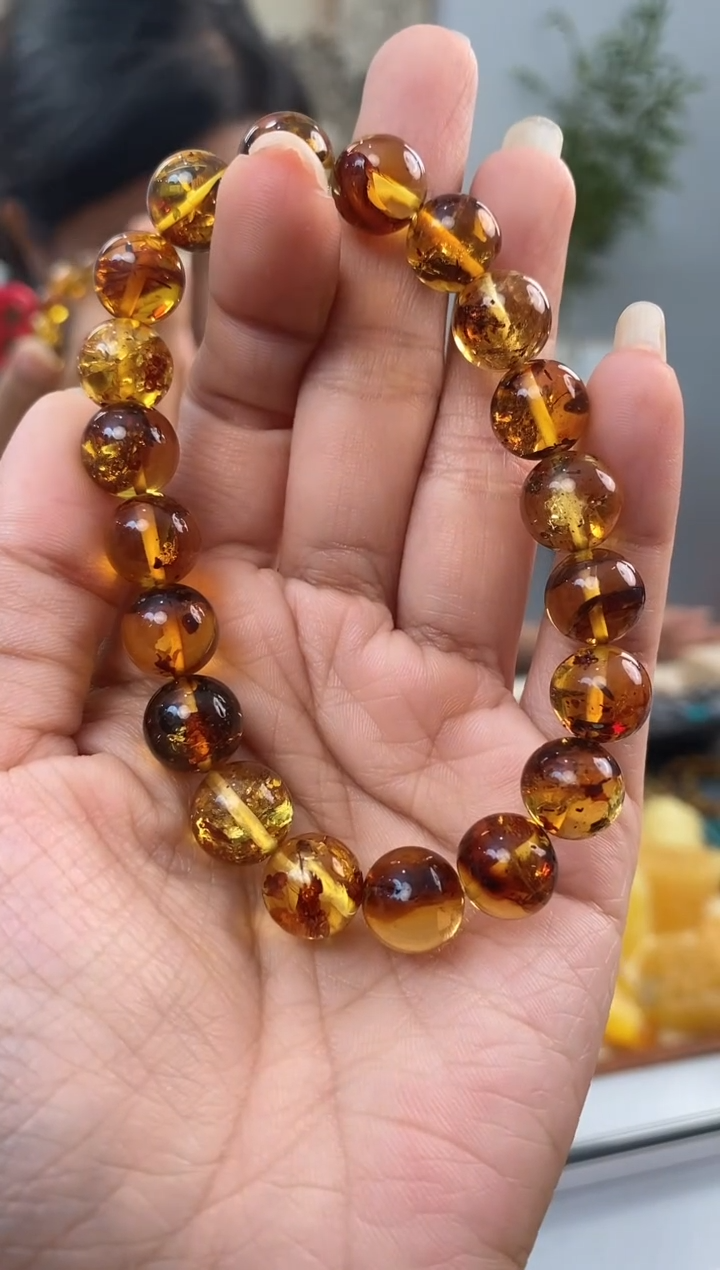 【闪购商品】琥珀裸石未镶嵌天然琥珀蜜蜡手串