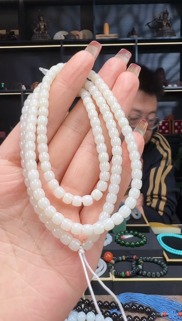 【闪购商品】和田玉1未镶嵌5mm米达极致弧108