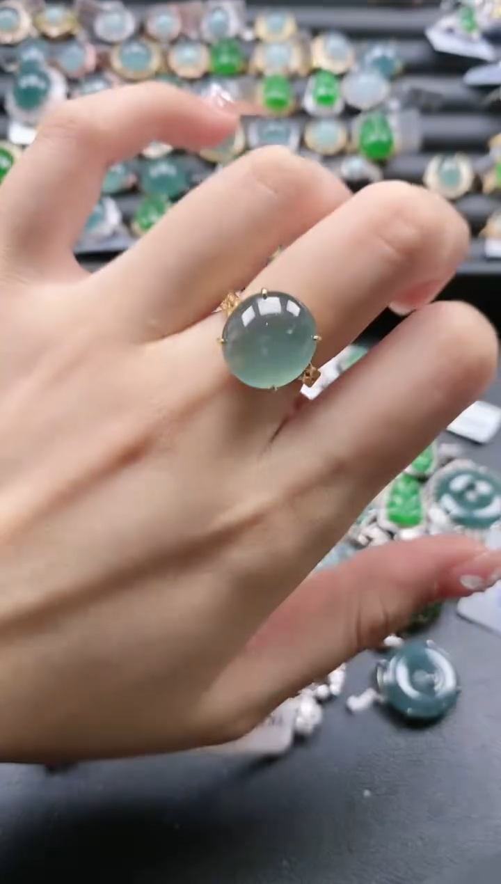 【闪购商品】翡翠戒指银S925镶嵌51511