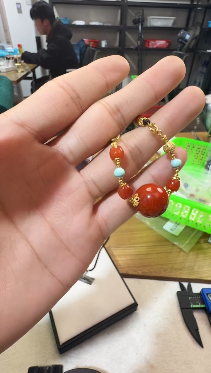 吊坠(赠链)未镶嵌南红玛瑙晶3419 约16mm