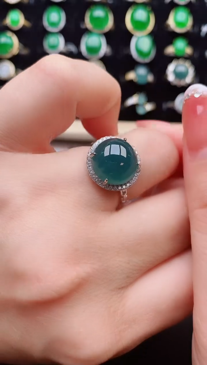 【闪购商品】翡翠戒指银S925镶嵌0021212