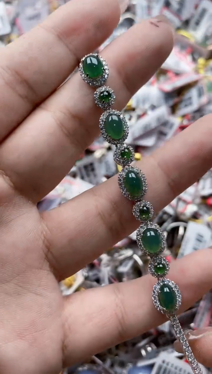 【闪购商品】翡翠戒指银S925镶嵌444444---8