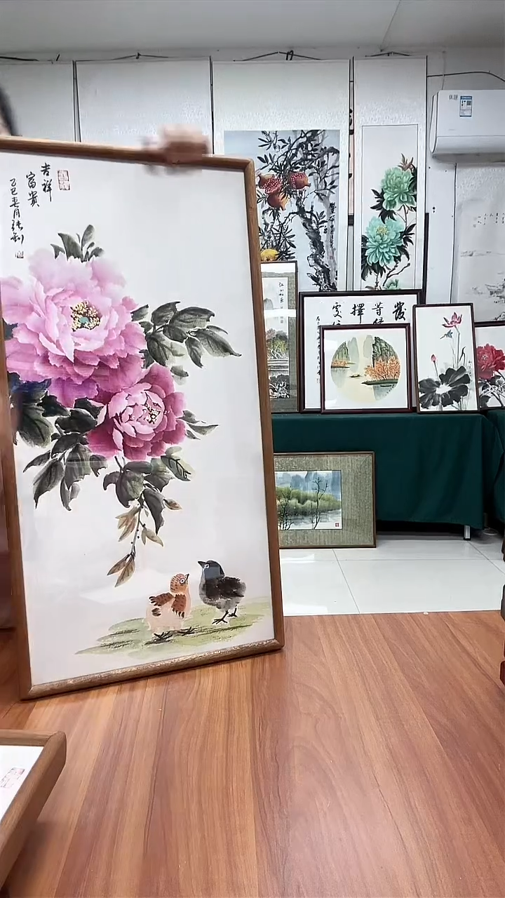 国画36*69实木画框顺丰包邮手绘