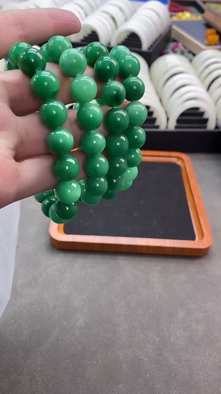 【闪购商品】翡翠手链未镶嵌45号 12mm单圈