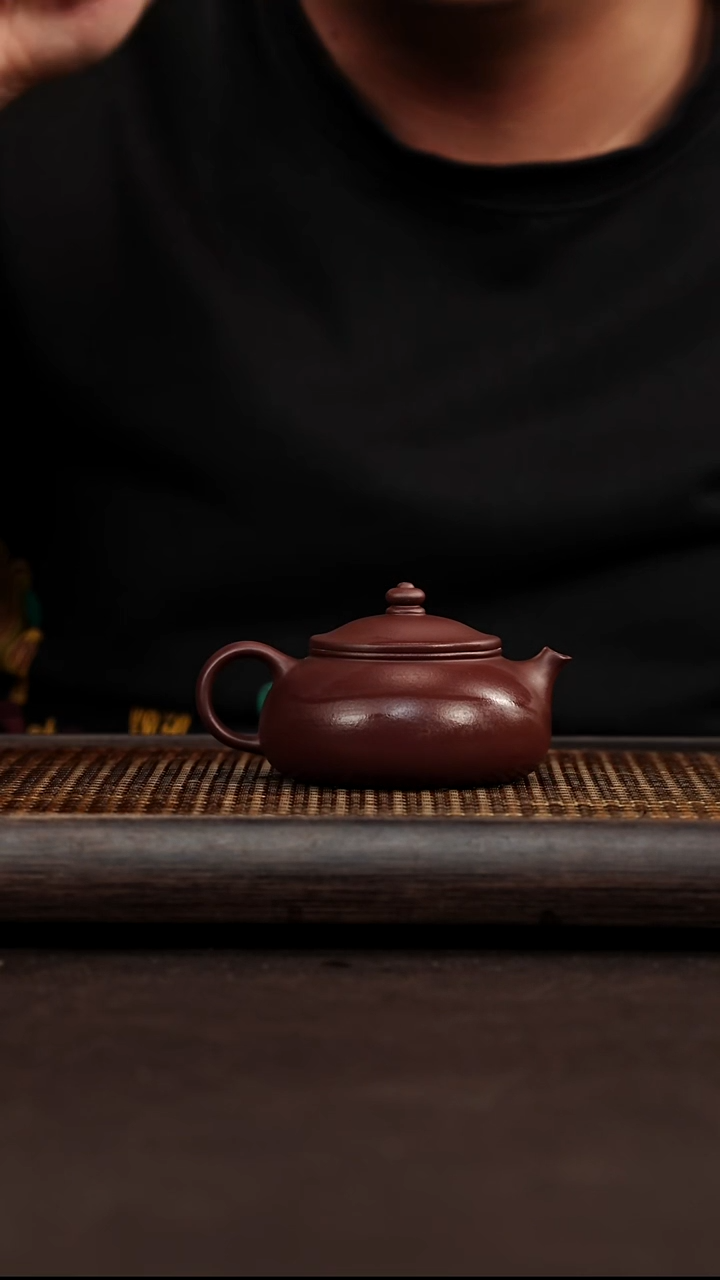 茶壶紫砂宜兴心悦紫砂   老紫泥  寒江