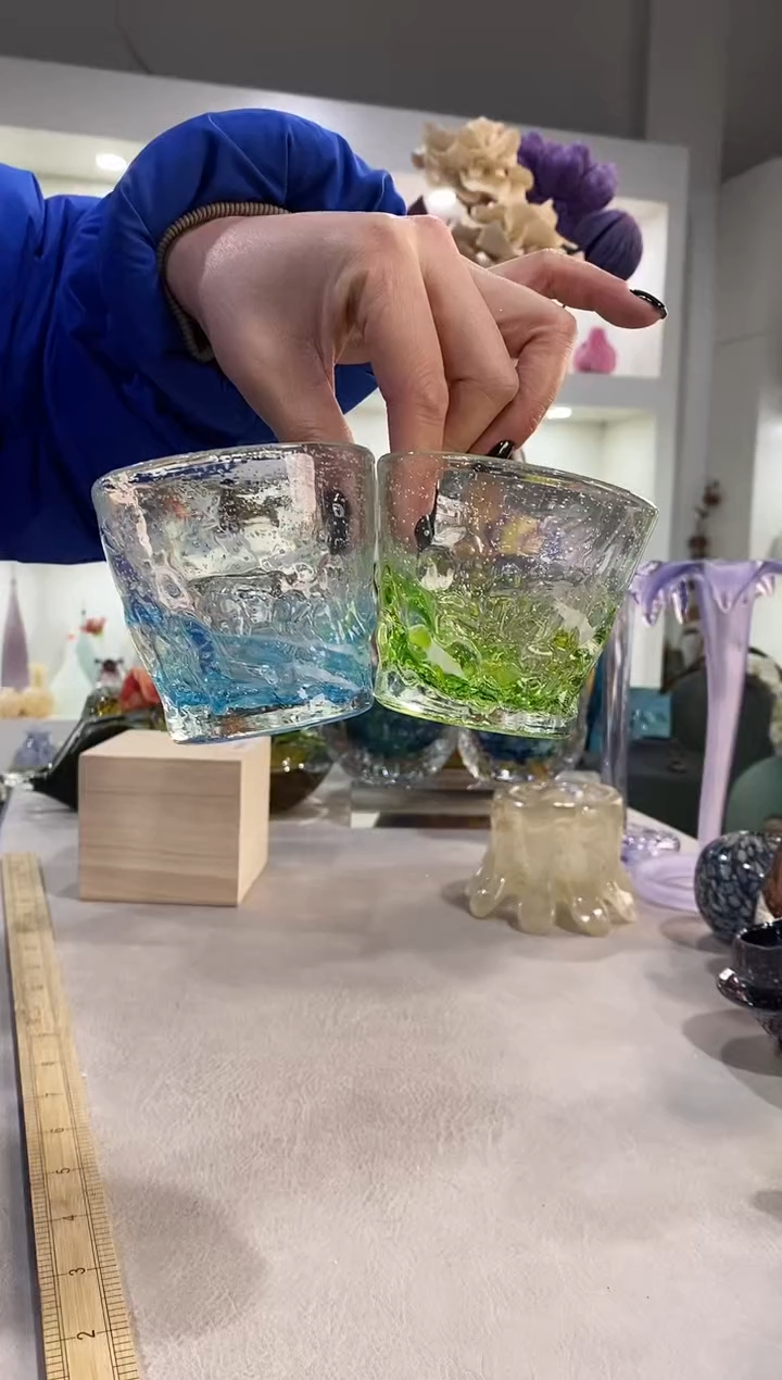 慕忆家手作琉璃一对瑕疵