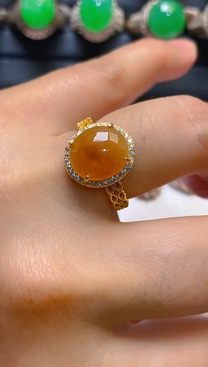 【闪购商品】翡翠耳饰银S925镶嵌天然A货翡翠1