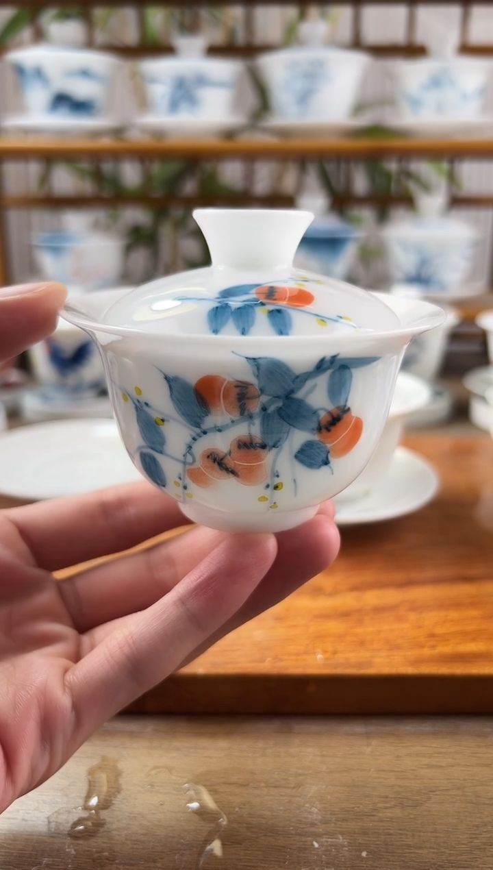 微瑕高冰柿子130ml不带底碟