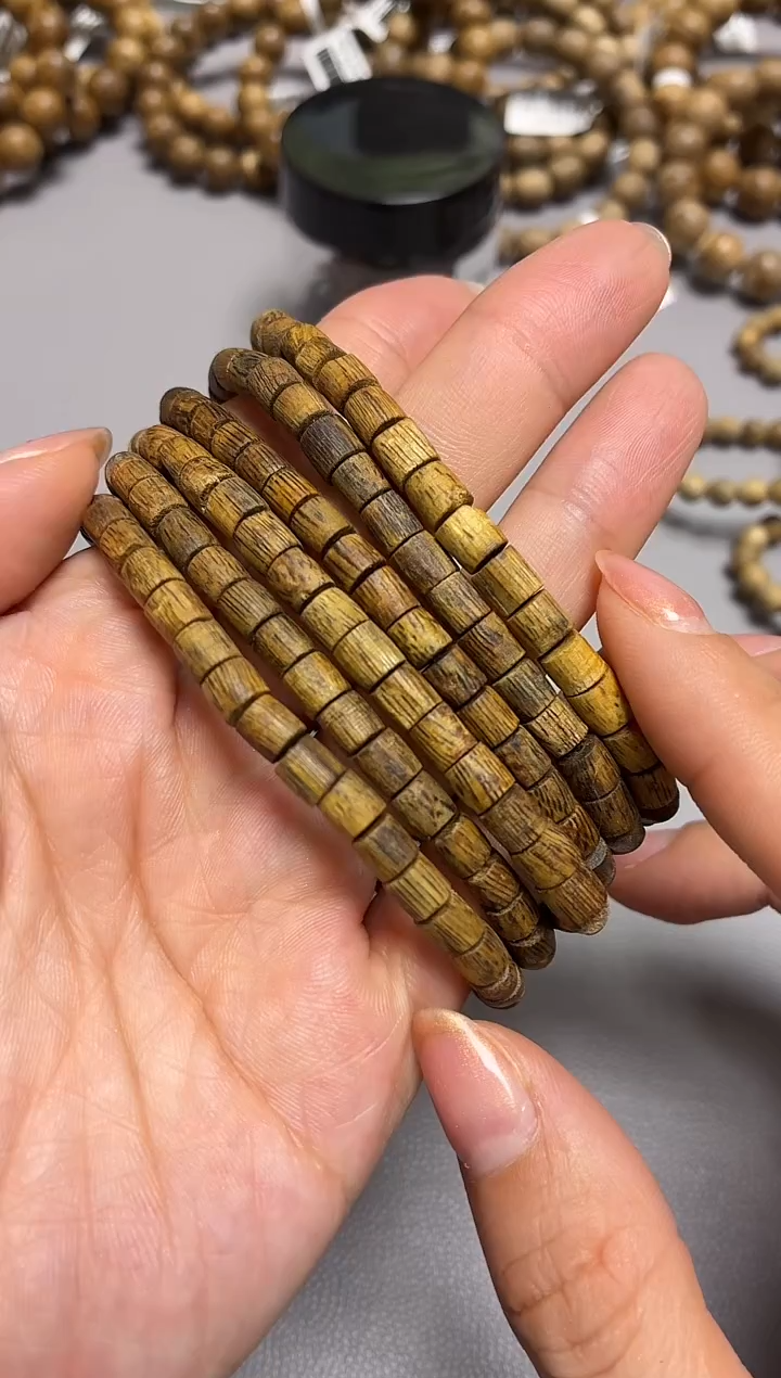 沉香手串海南红金猊随型单圈多样性发其一