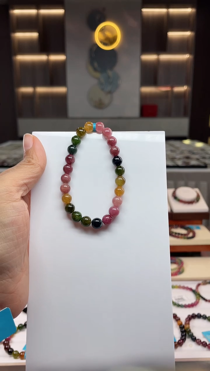 单圈手串未镶嵌碧玺（多样性发一条）Q