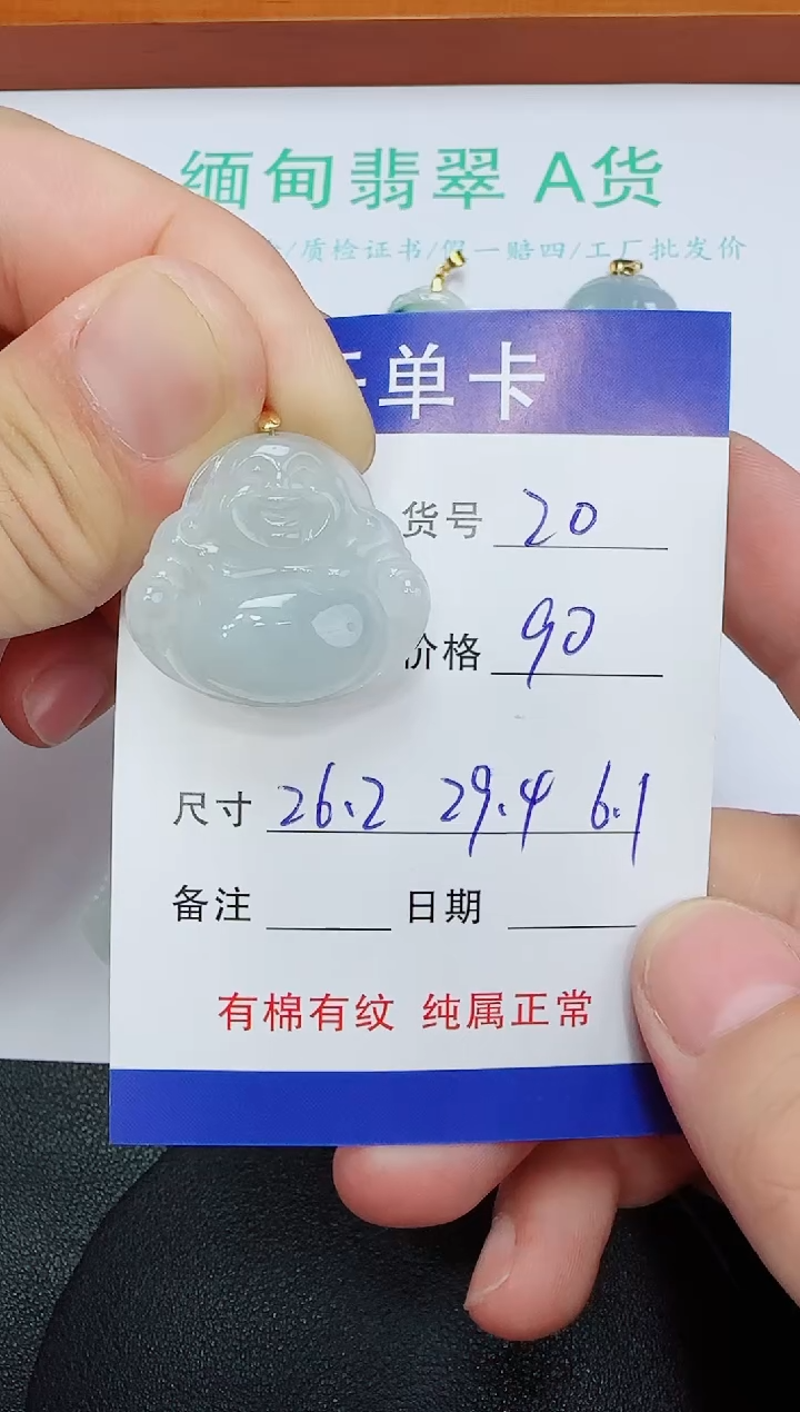 吊坠(赠链)未镶嵌翡翠20