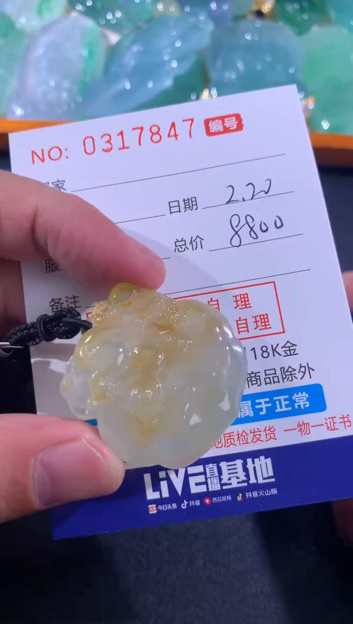 【闪购商品】翡翠颈饰未镶嵌天然A货翡翠