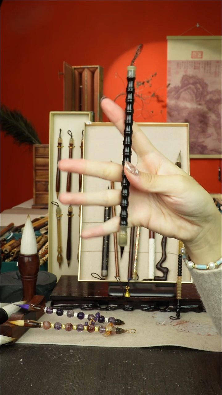 83号闪孤品高货毛笔链接 清水试笔 蘸墨不退