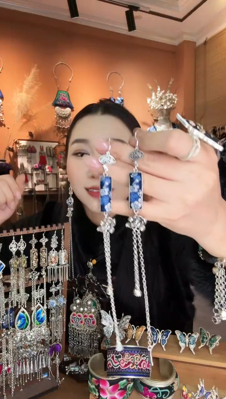 刺绣纯手工民族风耳环