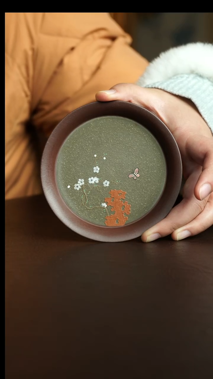 茶杯紫砂6号 新品特惠梅花壶承杯垫 宜兴紫砂原矿作品