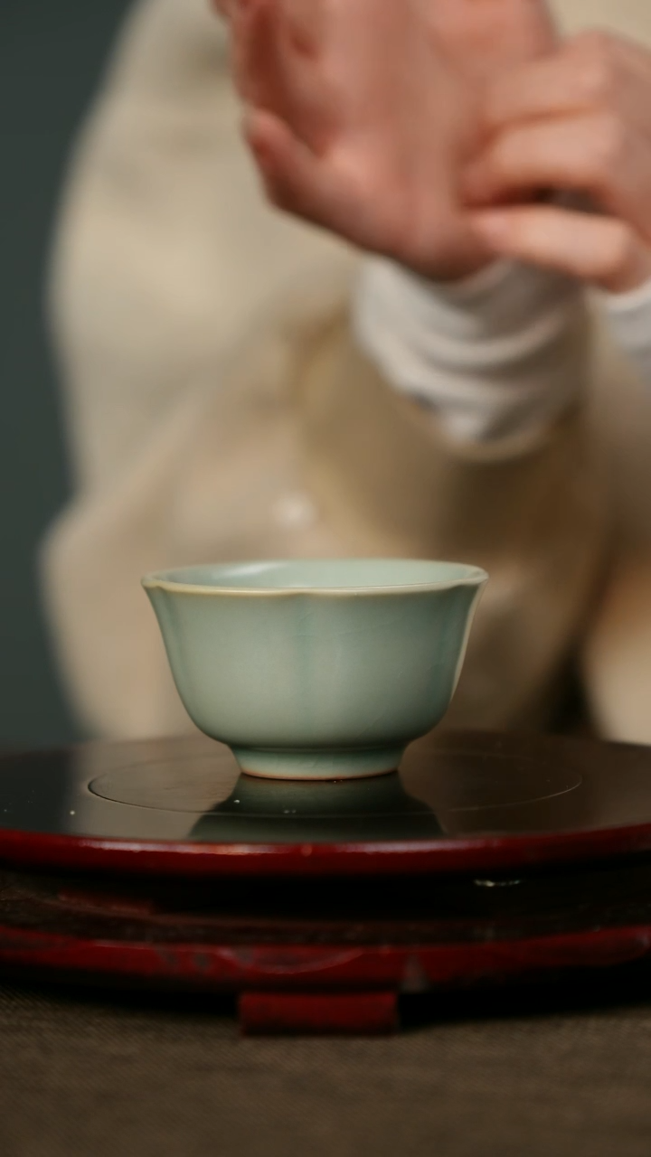 全品 花口杯 仿古釉