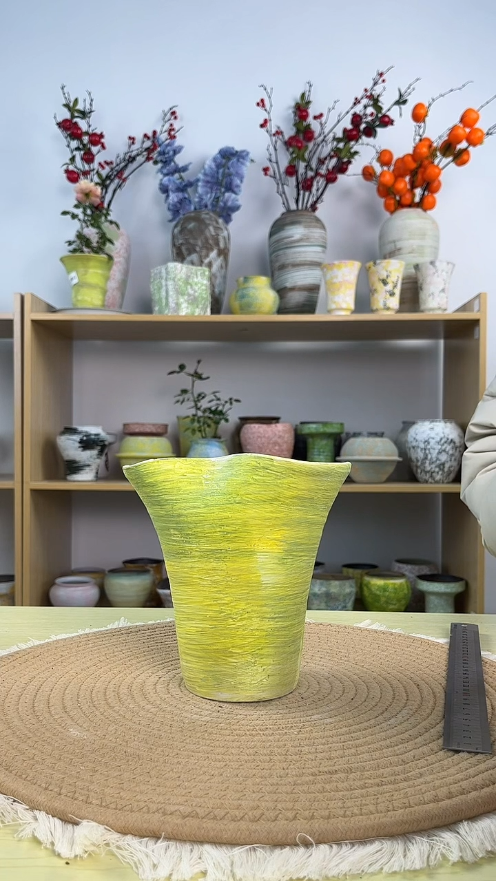 景德镇手作花盆高16口16